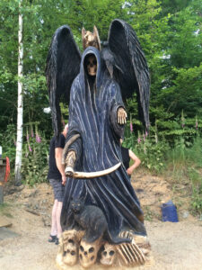 Grim reaper carving