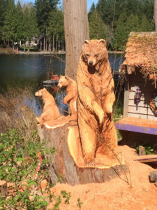 Bear carving